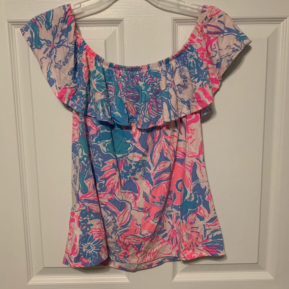 Lily Pulitzer off the shoulder top